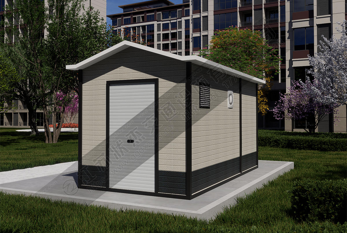 小區垃圾分類房右視圖