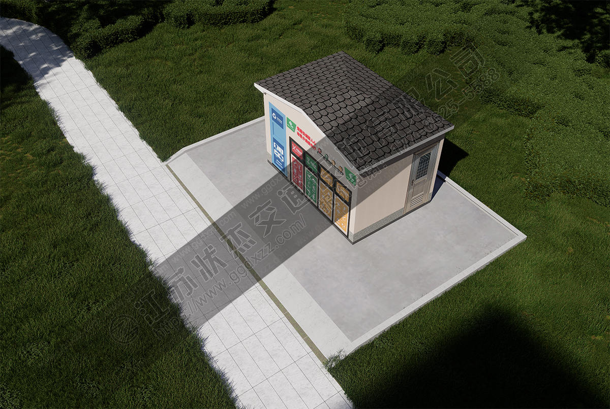 經濟型社區圾分類俯視圖