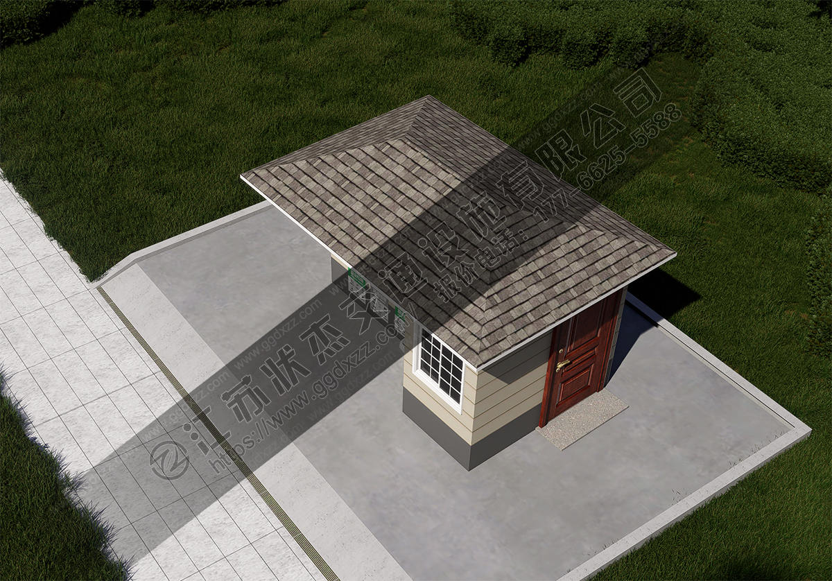 小型垃圾分類房俯視圖