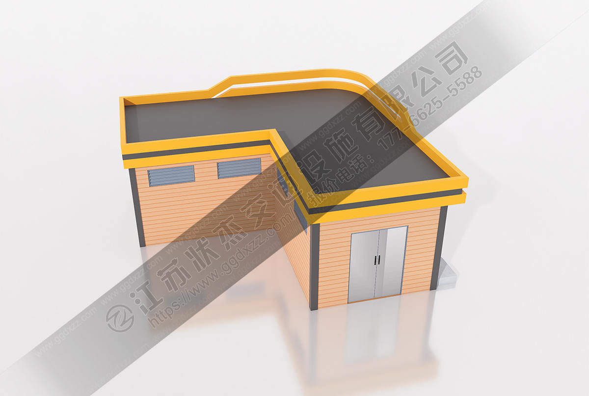 大型垃圾分類房俯視圖