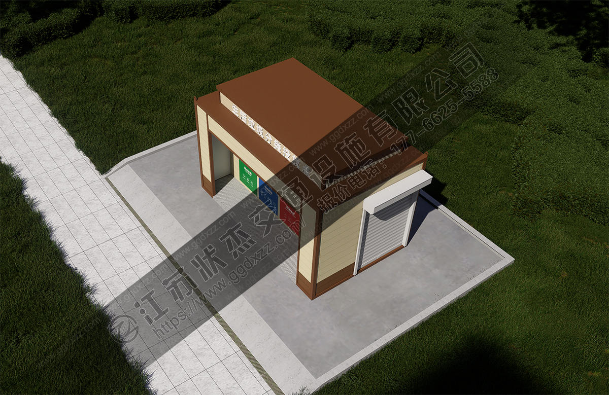 生活垃圾分類投放點俯視圖