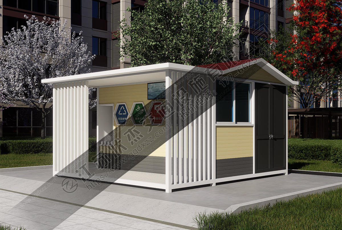 小區垃圾分類房右視圖