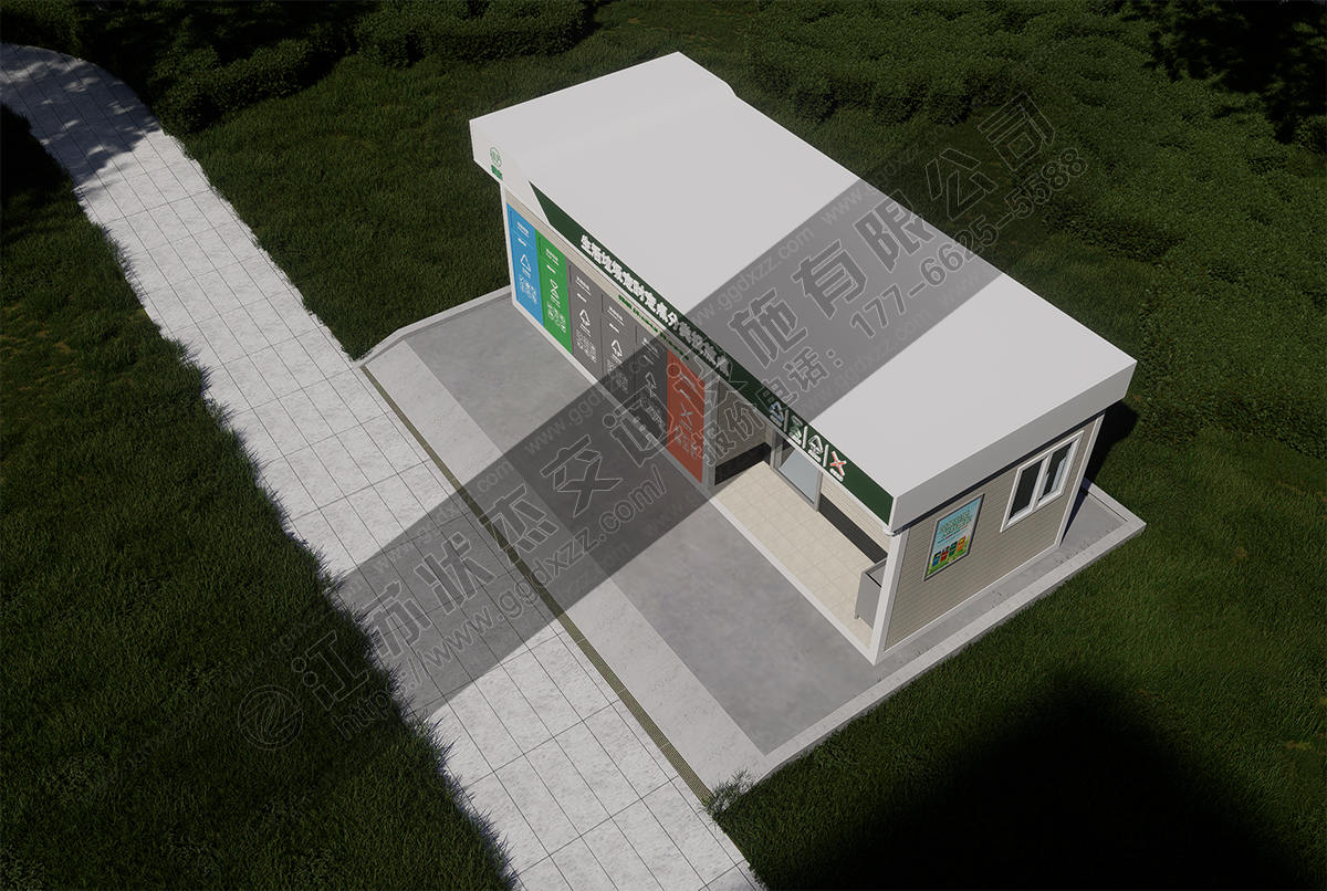 240升垃圾桶標配垃圾房俯視圖