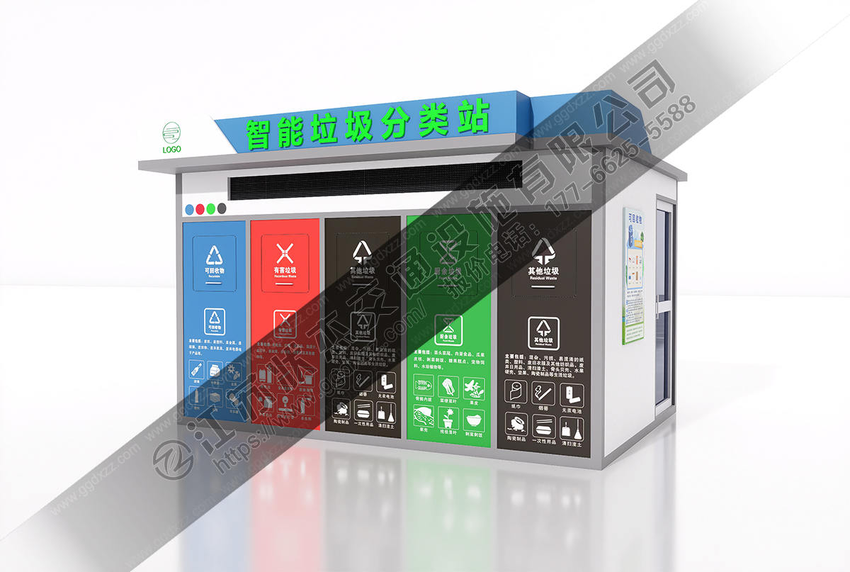 小區垃圾分類站定制效果圖