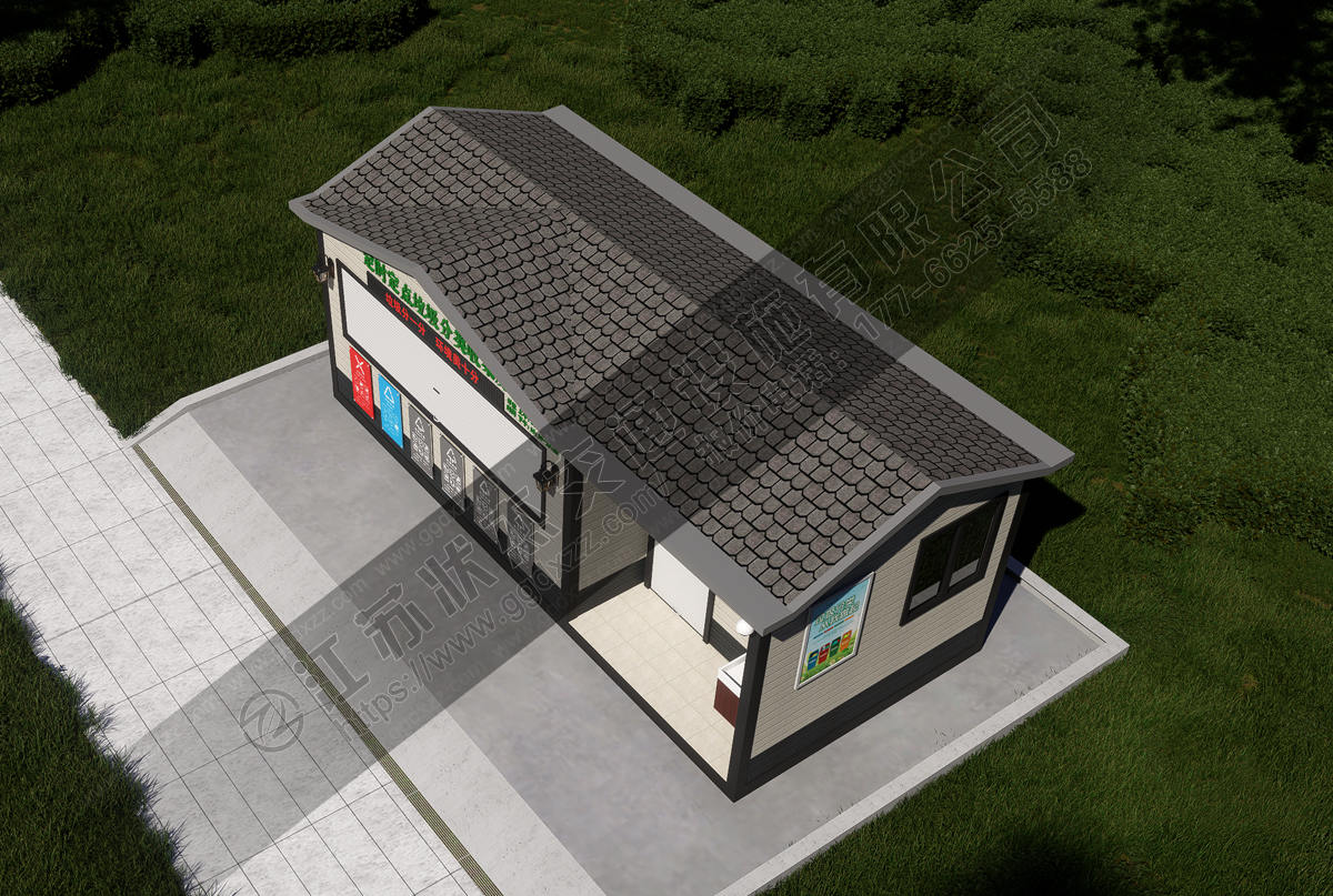 20平米垃圾分類收集屋俯視圖