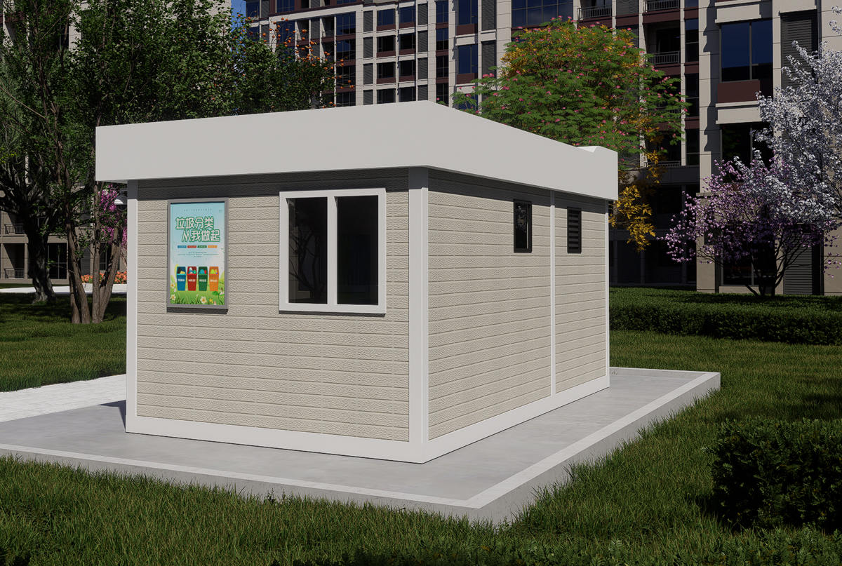 學校垃圾分類房定制后視圖