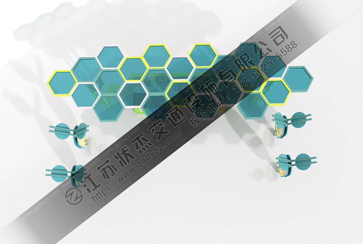 幼兒園垃圾分類亭俯視圖