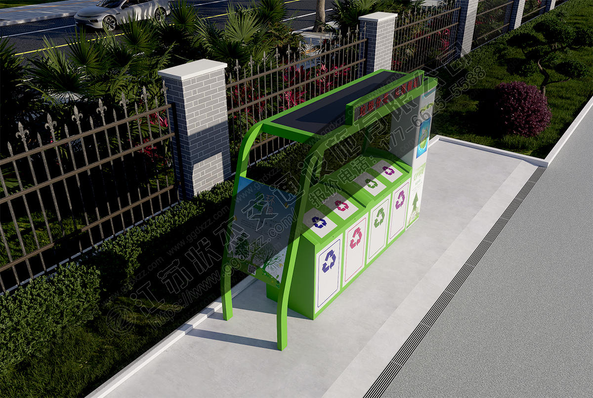 2025新款垃圾分類亭俯視圖
