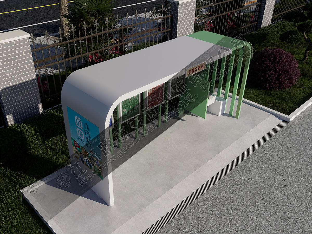 垃圾分類收集亭俯視圖