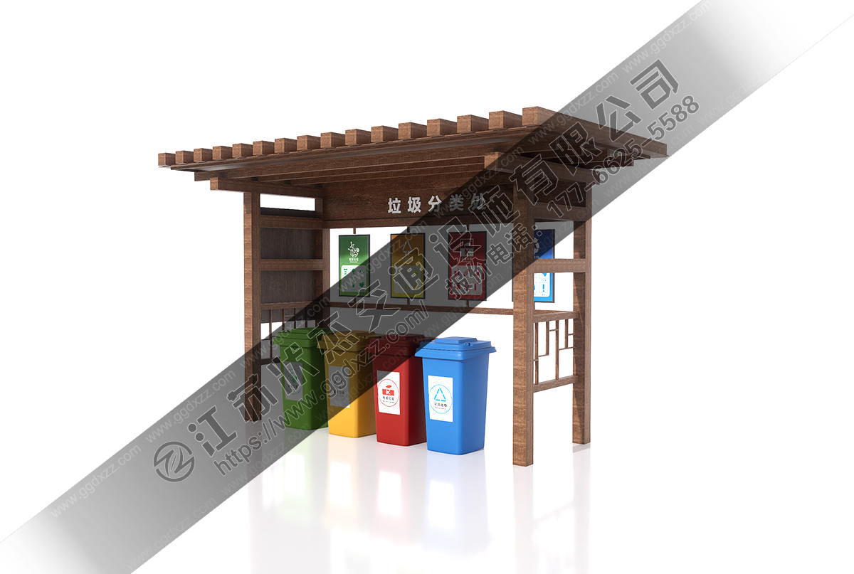 小區垃圾分類投放亭圖片