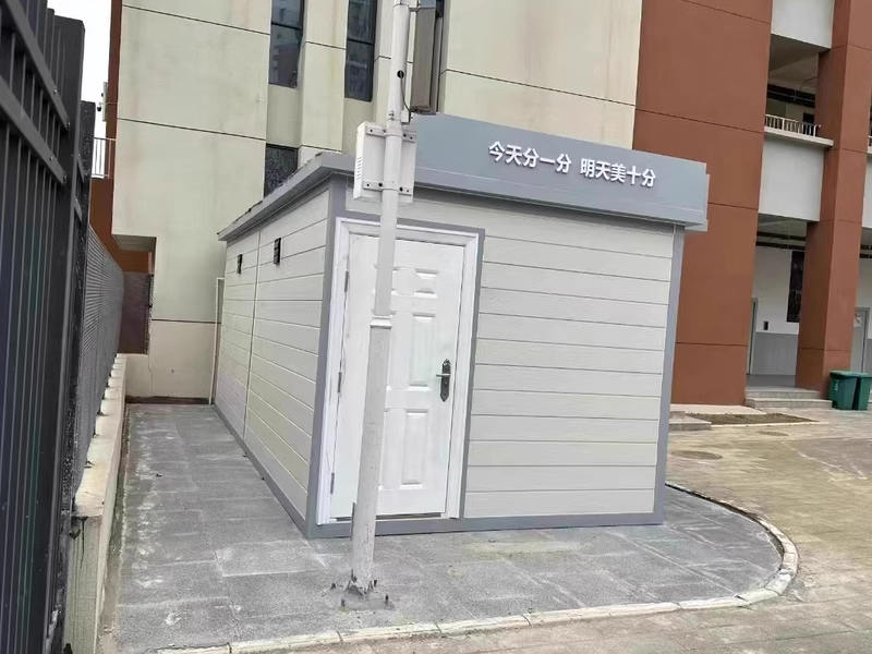 湖北武漢學校四分類垃圾房案例