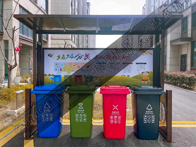 四川樂山輕仿古垃圾分類亭案例