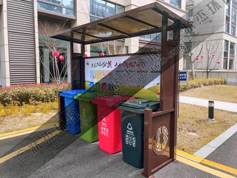 四川樂山輕仿古垃圾分類亭案例