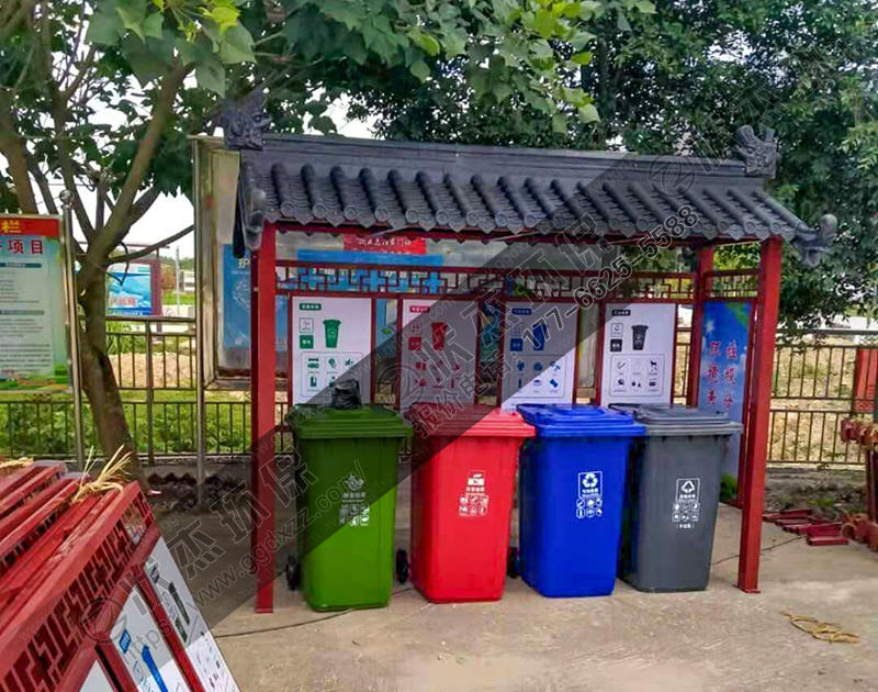 江蘇泰州仿古垃圾分類亭案例