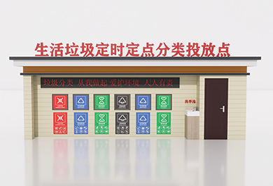 小區鋼結構垃圾分類房定制