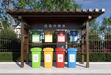 小區垃圾分類投放亭