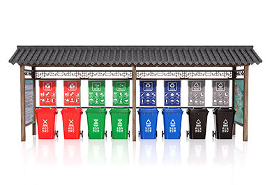 仿古八分類垃圾亭定制價格