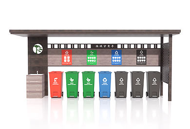 帶洗手池加長垃圾分類亭